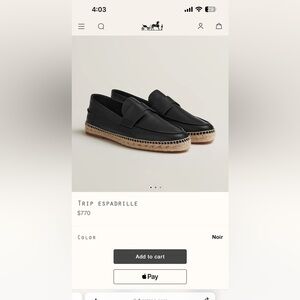 Brand new Hermes  espadrilles